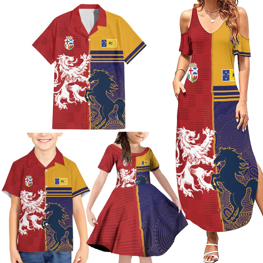 Custom British Lions Queensland Family Matching Summer Maxi Dress and Hawaiian Shirt Unique Style - Aussie Hoodie