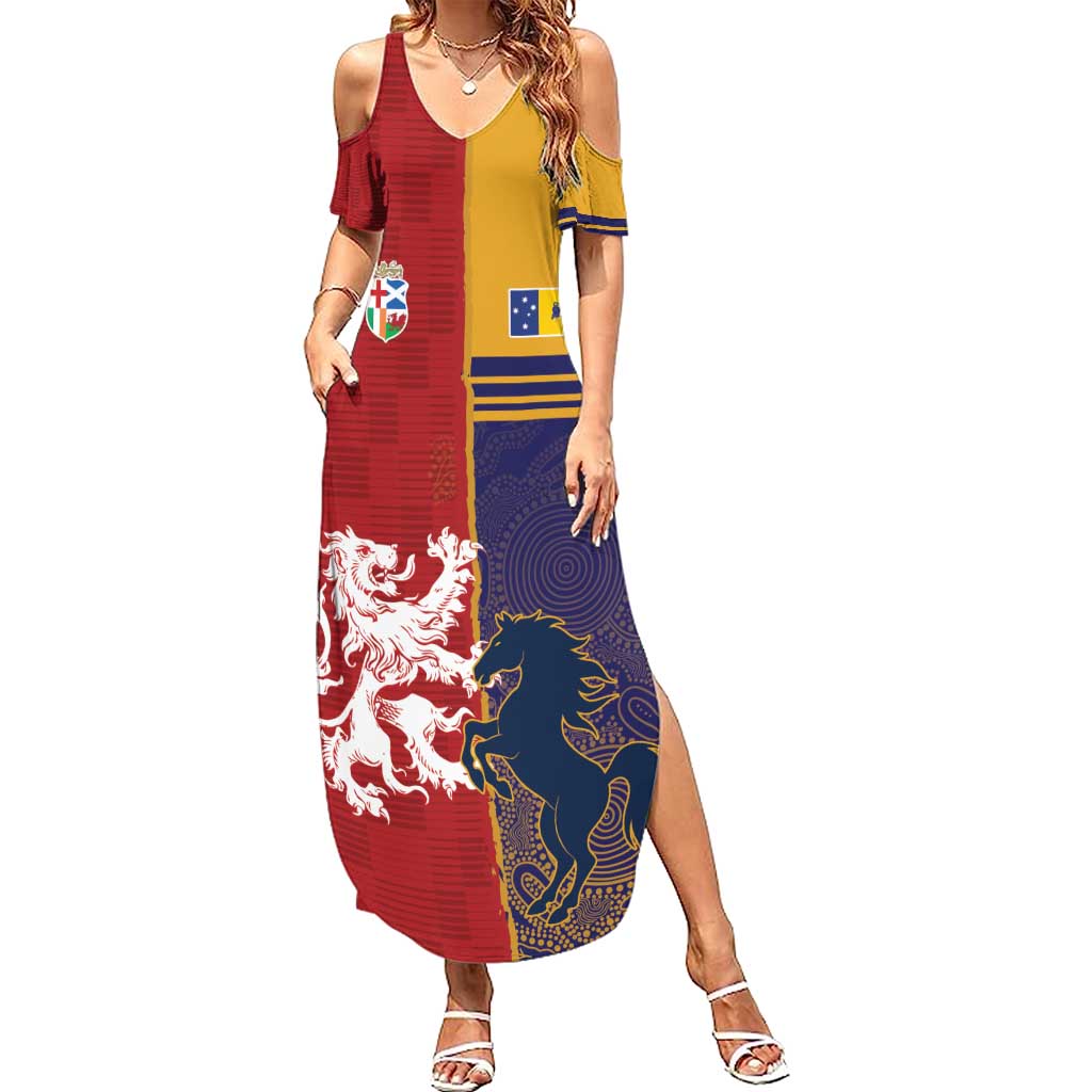 Custom British Lions Queensland Family Matching Summer Maxi Dress and Hawaiian Shirt Unique Style - Aussie Hoodie