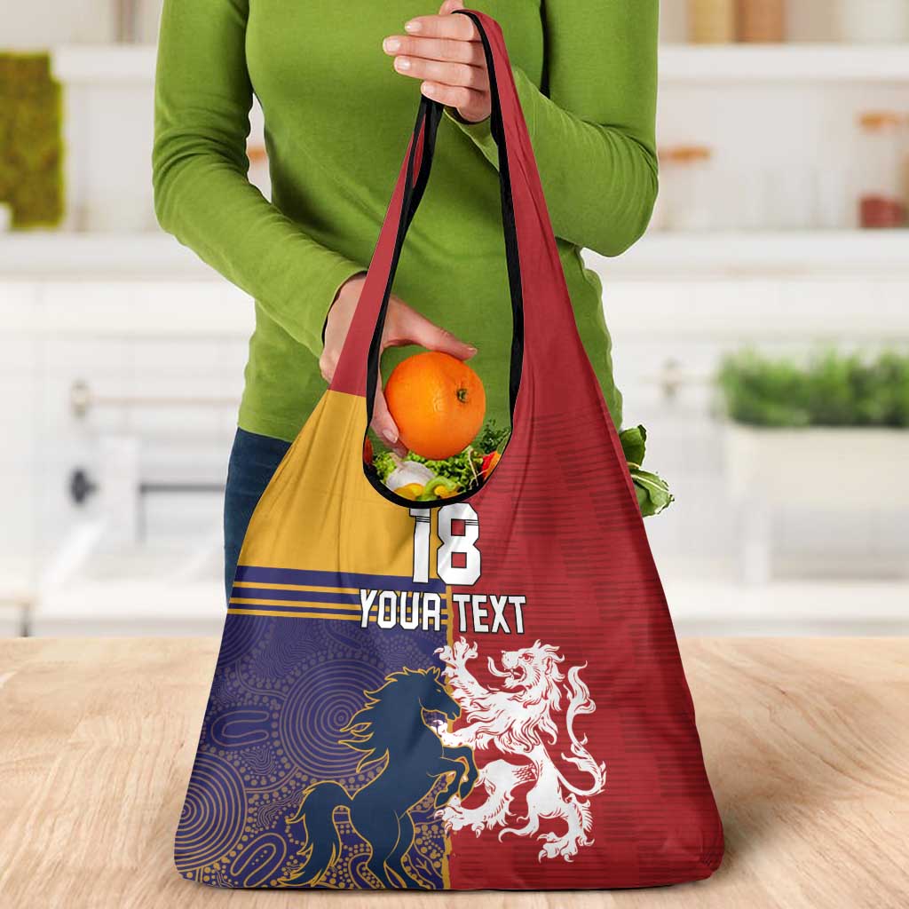 Custom British Lions Queensland Grocery Bag Unique Style - Aussie Hoodie