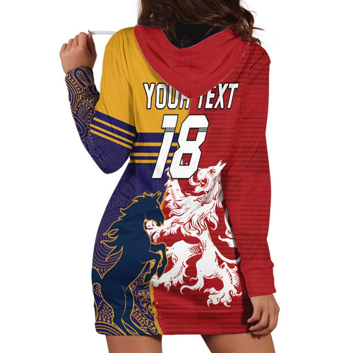 Custom British Lions Queensland Hoodie Dress Unique Style - Aussie Hoodie