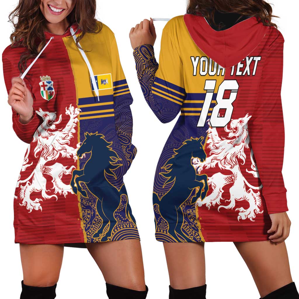 Custom British Lions Queensland Hoodie Dress Unique Style - Aussie Hoodie