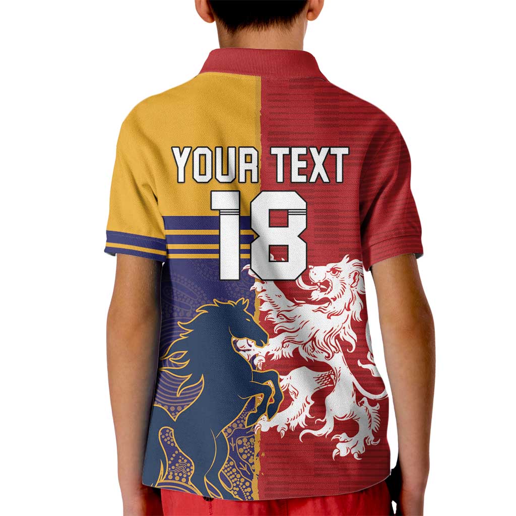 Custom British Lions Queensland Kid Polo Shirt Unique Style - Aussie Hoodie