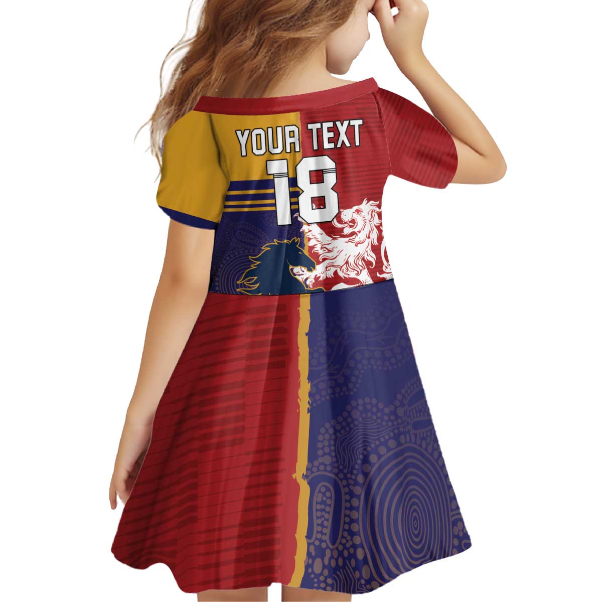 Custom British Lions Queensland Kid Short Sleeve Dress Unique Style - Aussie Hoodie