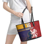 Custom British Lions Queensland Leather Tote Bag Unique Style - Aussie Hoodie
