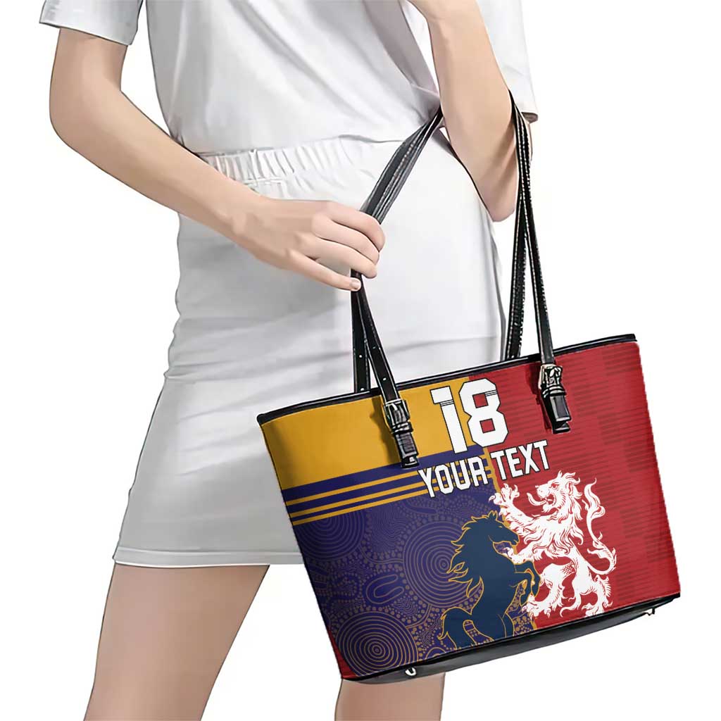 Custom British Lions Queensland Leather Tote Bag Unique Style - Aussie Hoodie