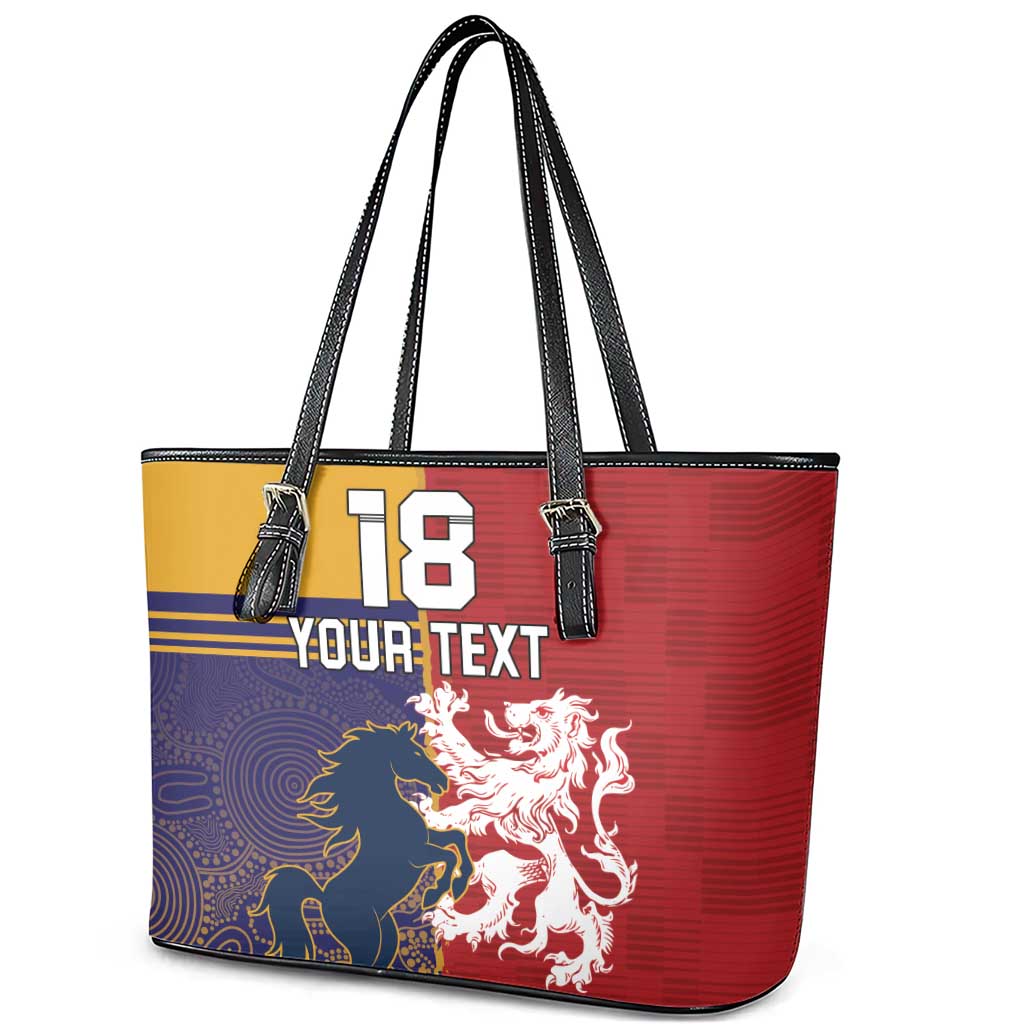 Custom British Lions Queensland Leather Tote Bag Unique Style - Aussie Hoodie