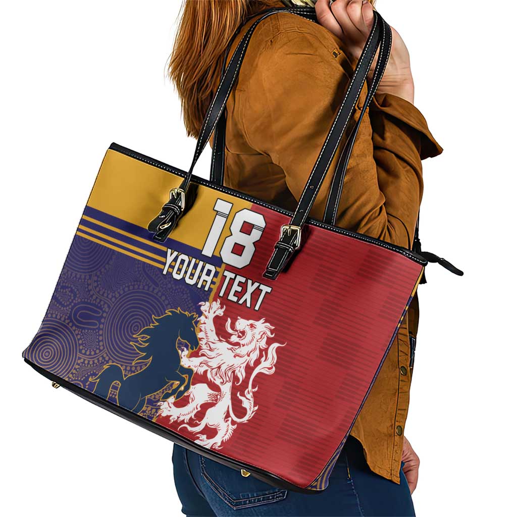Custom British Lions Queensland Leather Tote Bag Unique Style - Aussie Hoodie