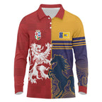 Custom British Lions Queensland Long Sleeve Polo Shirt Unique Style - Aussie Hoodie