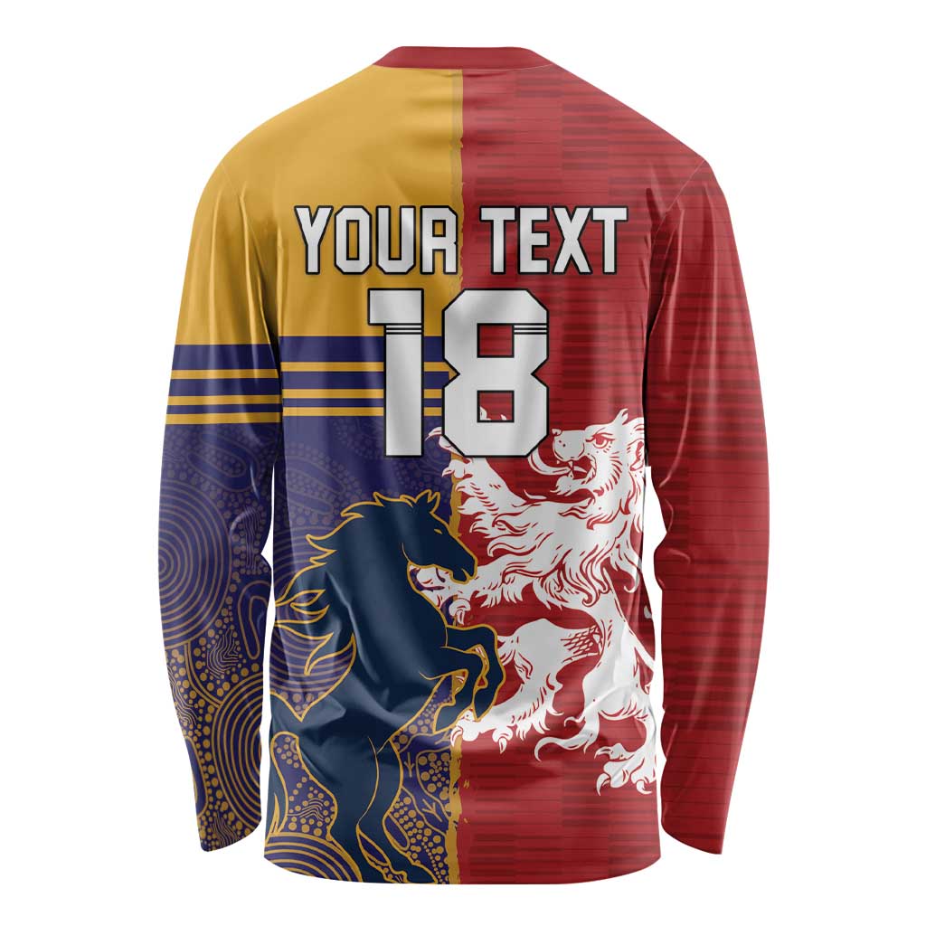 Custom British Lions Queensland Long Sleeve Shirt Unique Style - Aussie Hoodie