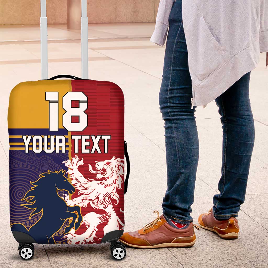 Custom British Lions Queensland Luggage Cover Unique Style - Aussie Hoodie