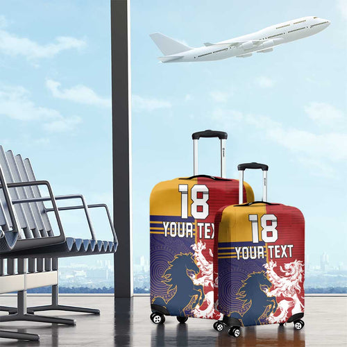 Custom British Lions Queensland Luggage Cover Unique Style - Aussie Hoodie