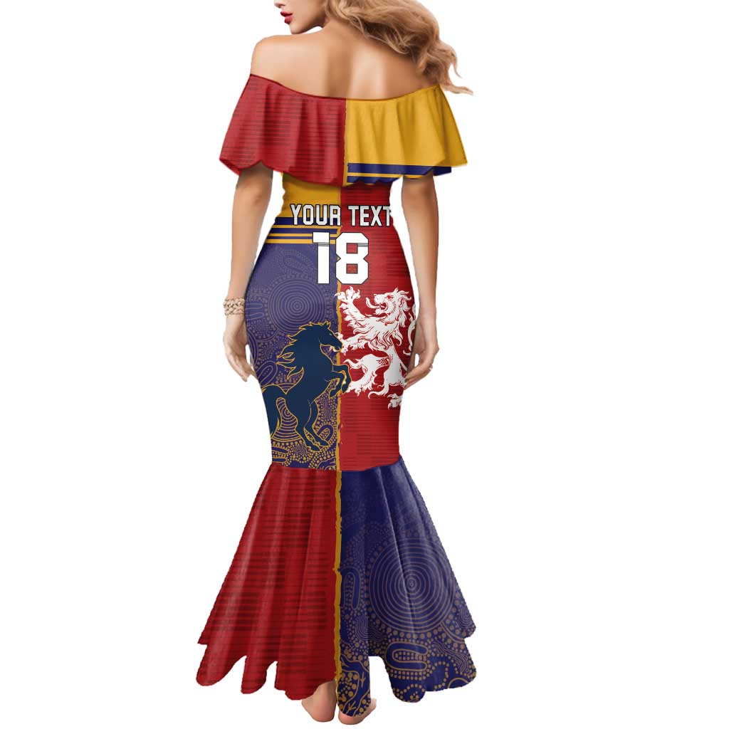 Custom British Lions Queensland Mermaid Dress Unique Style - Aussie Hoodie