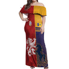 Custom British Lions Queensland Off Shoulder Maxi Dress Unique Style - Aussie Hoodie