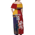 Custom British Lions Queensland Off Shoulder Maxi Dress Unique Style - Aussie Hoodie