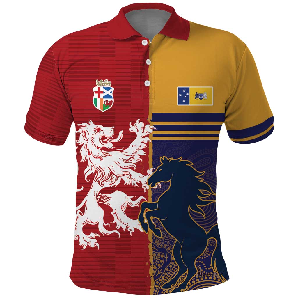 Custom British Lions Queensland Polo Shirt Unique Style - Aussie Hoodie