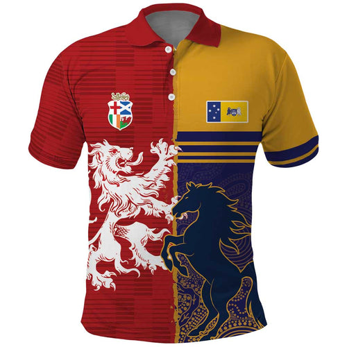Custom British Lions Queensland Polo Shirt Unique Style - Aussie Hoodie