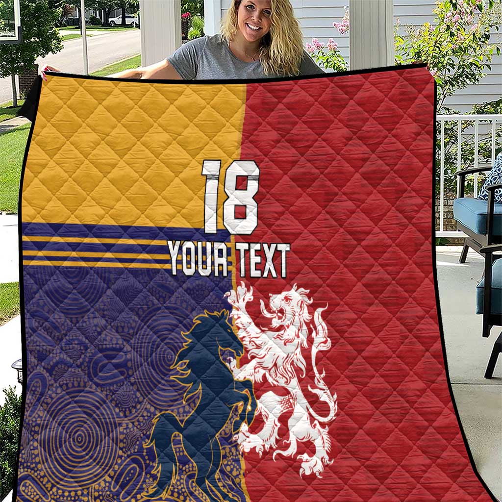 Custom British Lions Queensland Quilt Unique Style - Aussie Hoodie