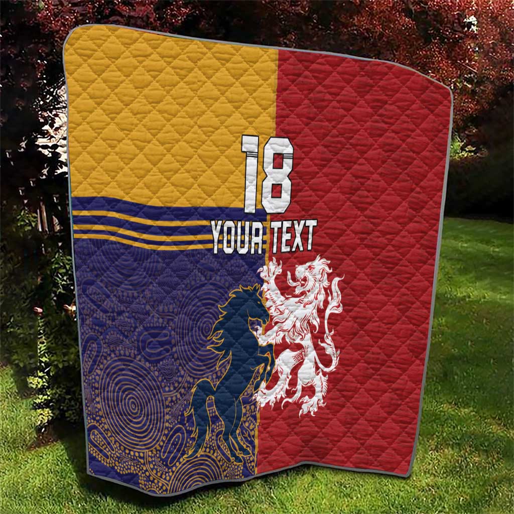 Custom British Lions Queensland Quilt Unique Style - Aussie Hoodie