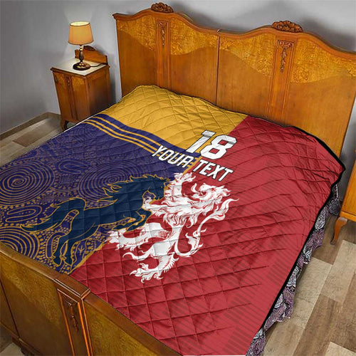 Custom British Lions Queensland Quilt Unique Style - Aussie Hoodie