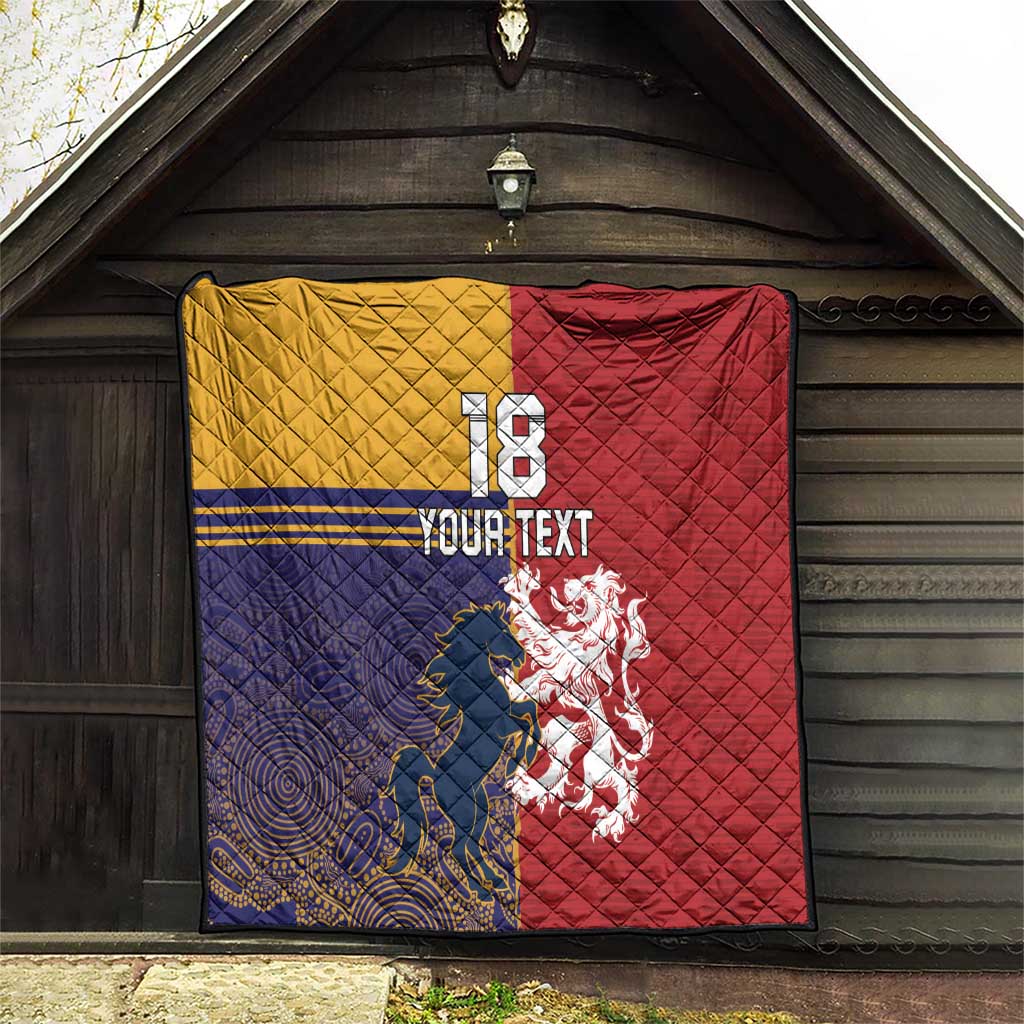 Custom British Lions Queensland Quilt Unique Style - Aussie Hoodie