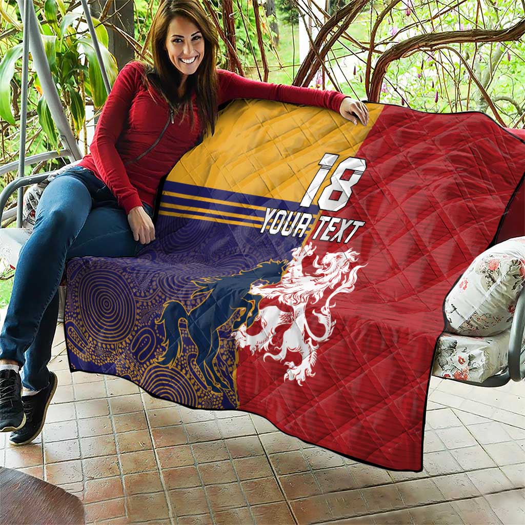 Custom British Lions Queensland Quilt Unique Style - Aussie Hoodie