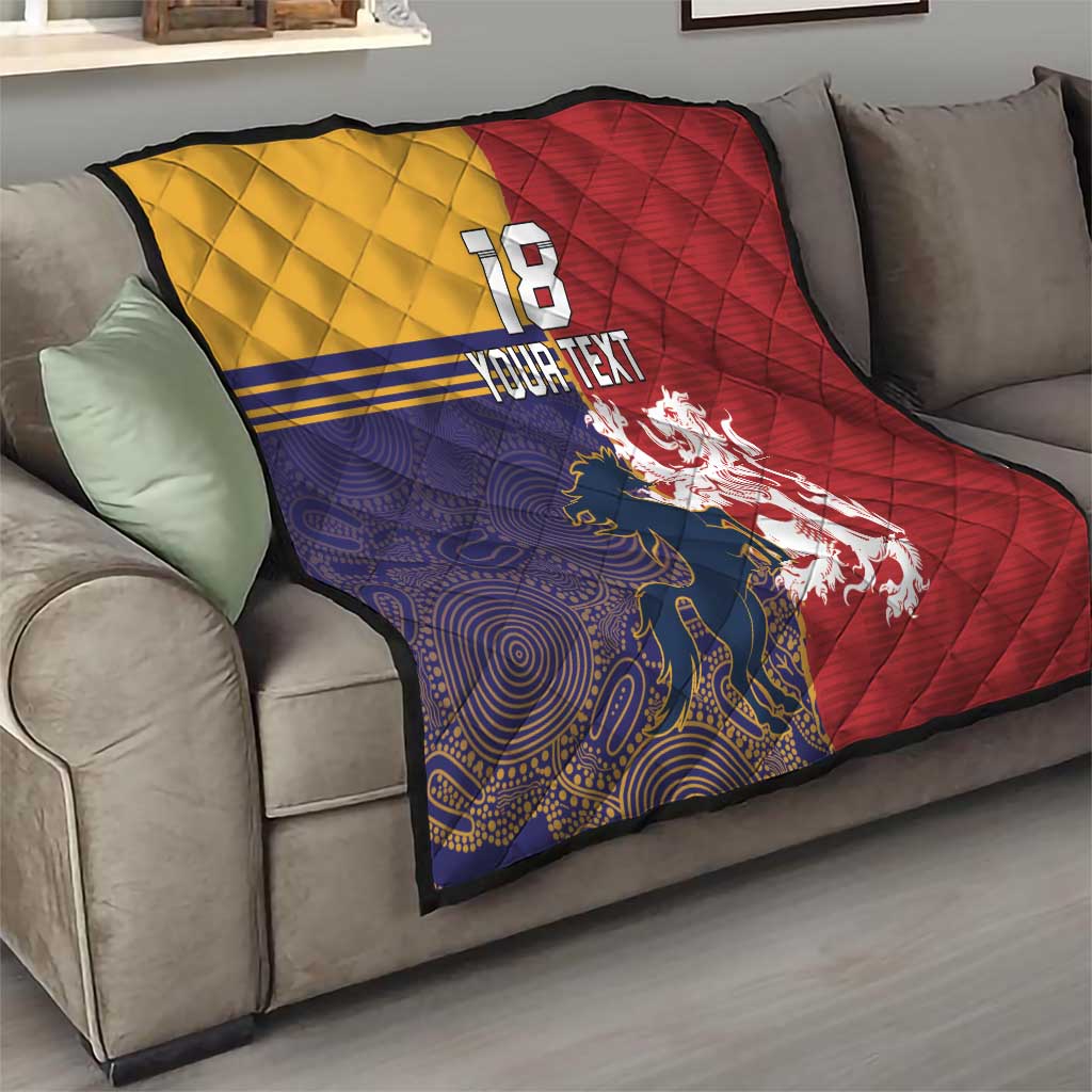 Custom British Lions Queensland Quilt Unique Style - Aussie Hoodie