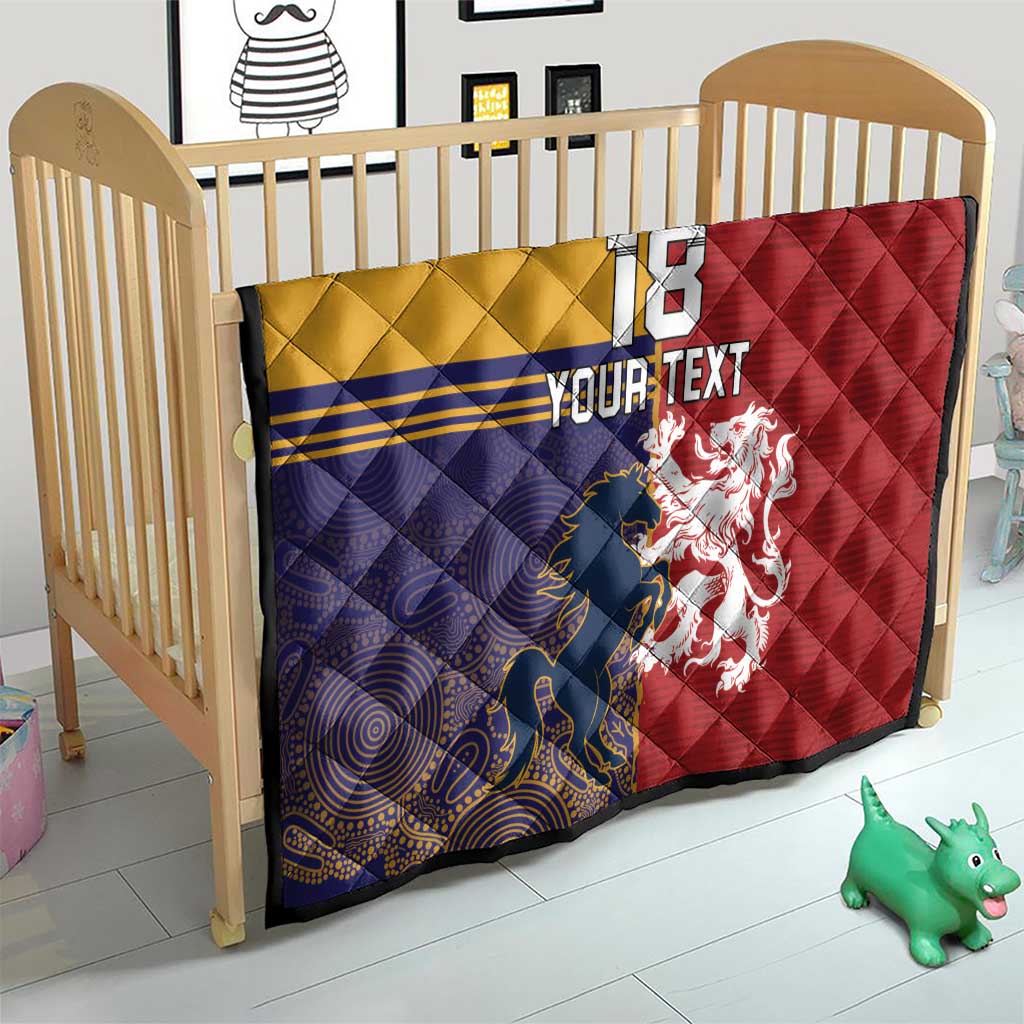 Custom British Lions Queensland Quilt Unique Style - Aussie Hoodie