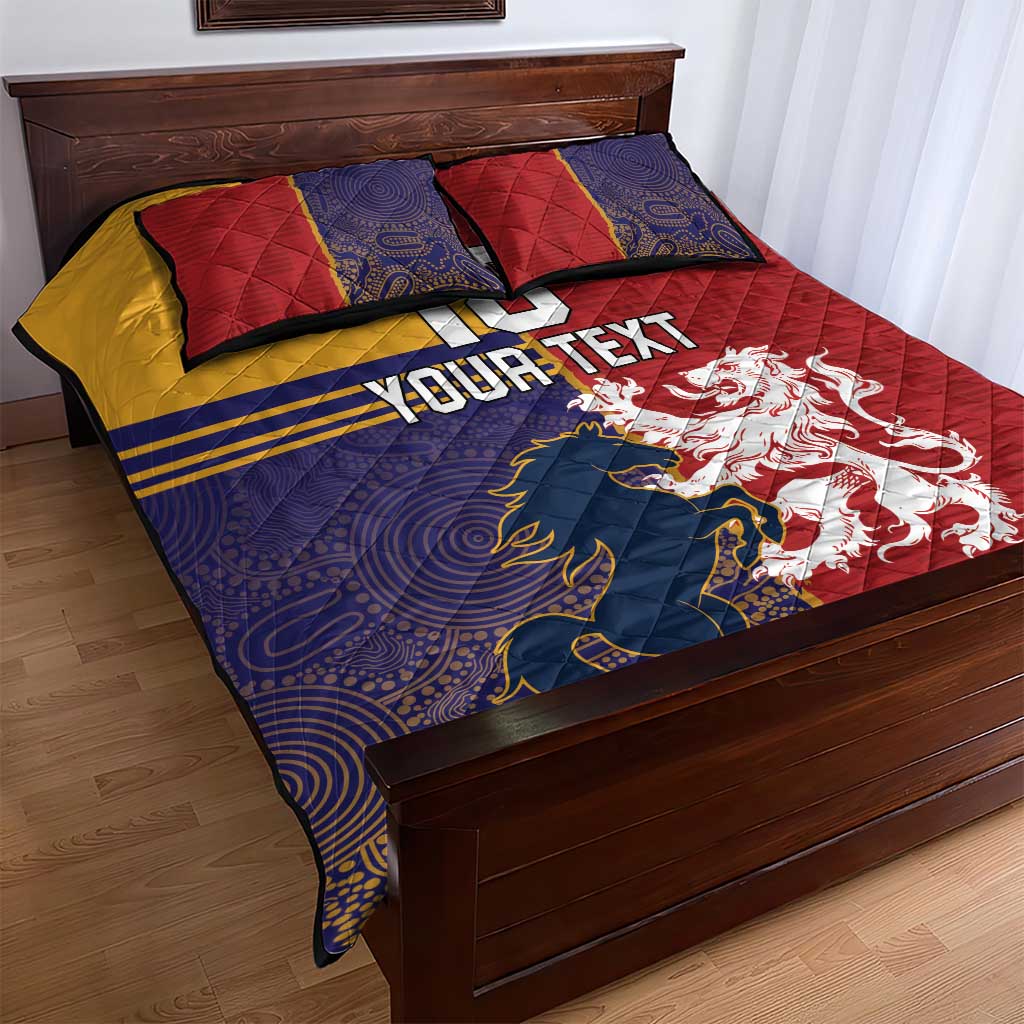 Custom British Lions Queensland Quilt Bed Set Unique Style - Aussie Hoodie