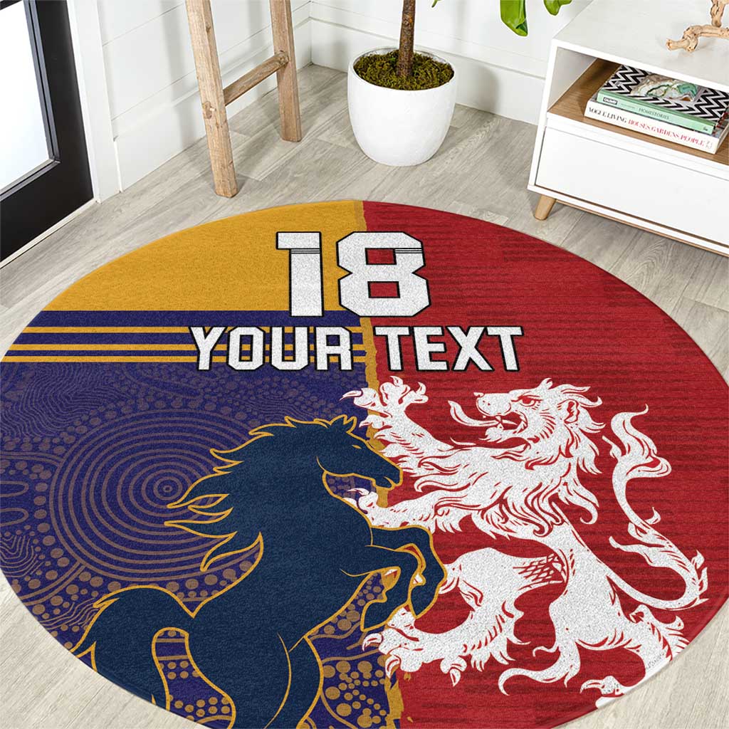 Custom British Lions Queensland Round Carpet Unique Style - Aussie Hoodie