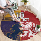 Custom British Lions Queensland Round Carpet Unique Style - Aussie Hoodie