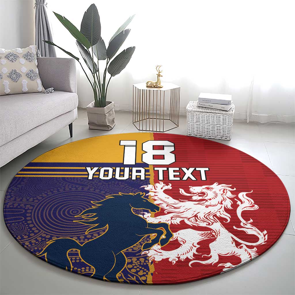 Custom British Lions Queensland Round Carpet Unique Style - Aussie Hoodie