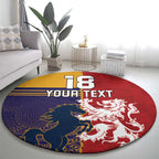 Custom British Lions Queensland Round Carpet Unique Style - Aussie Hoodie