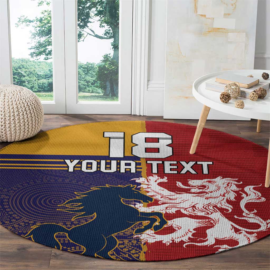 Custom British Lions Queensland Round Carpet Unique Style - Aussie Hoodie