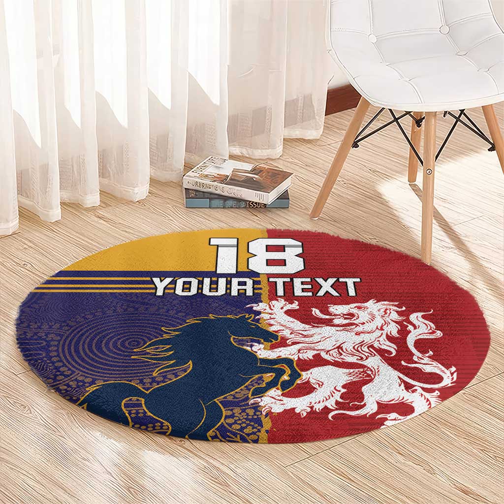 Custom British Lions Queensland Round Carpet Unique Style - Aussie Hoodie
