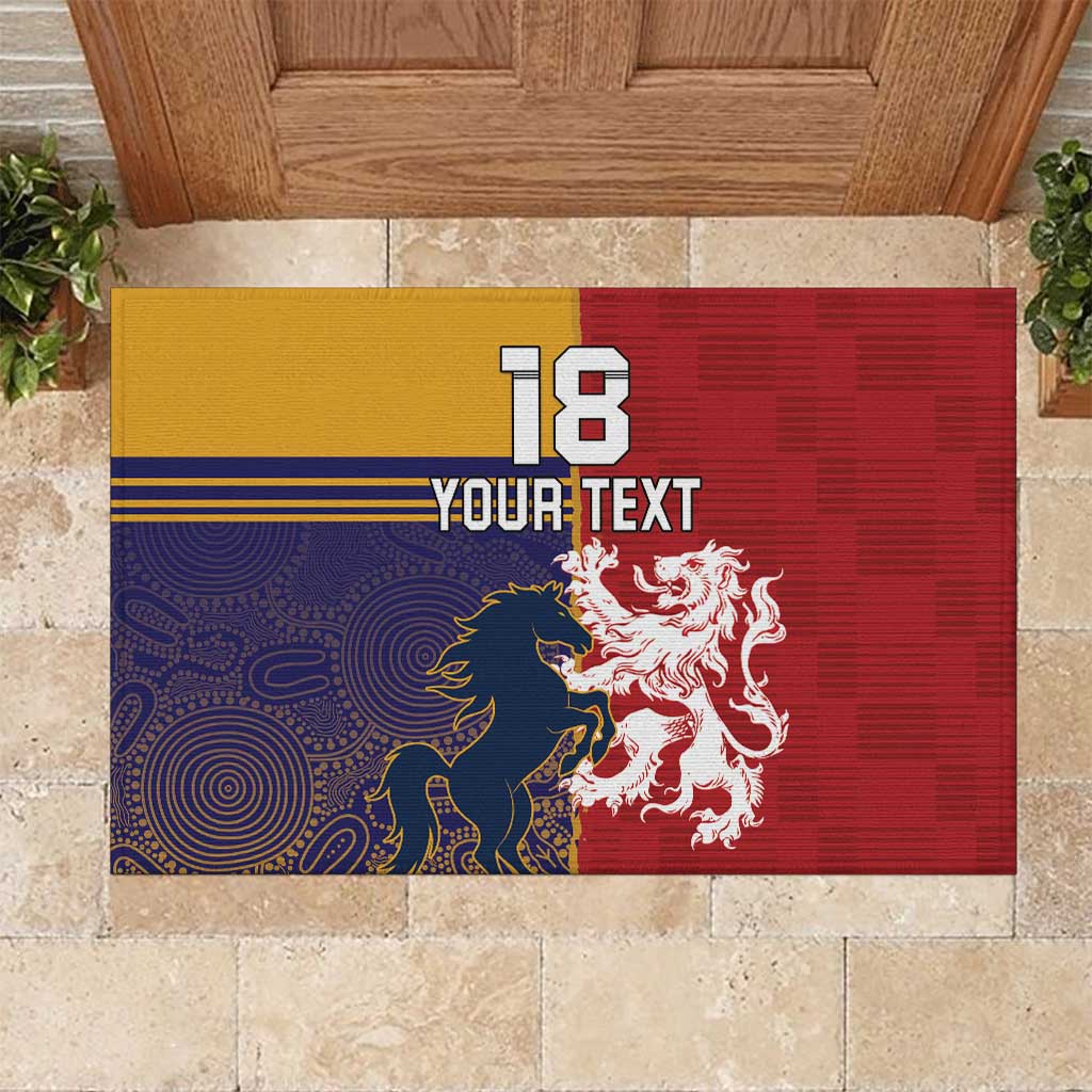 Custom British Lions Queensland Rubber Doormat Unique Style - Aussie Hoodie