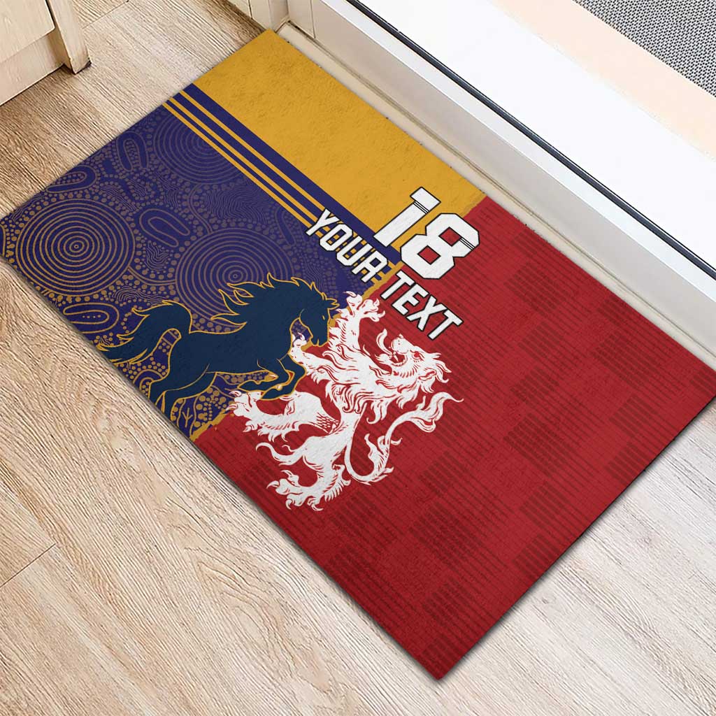 Custom British Lions Queensland Rubber Doormat Unique Style - Aussie Hoodie