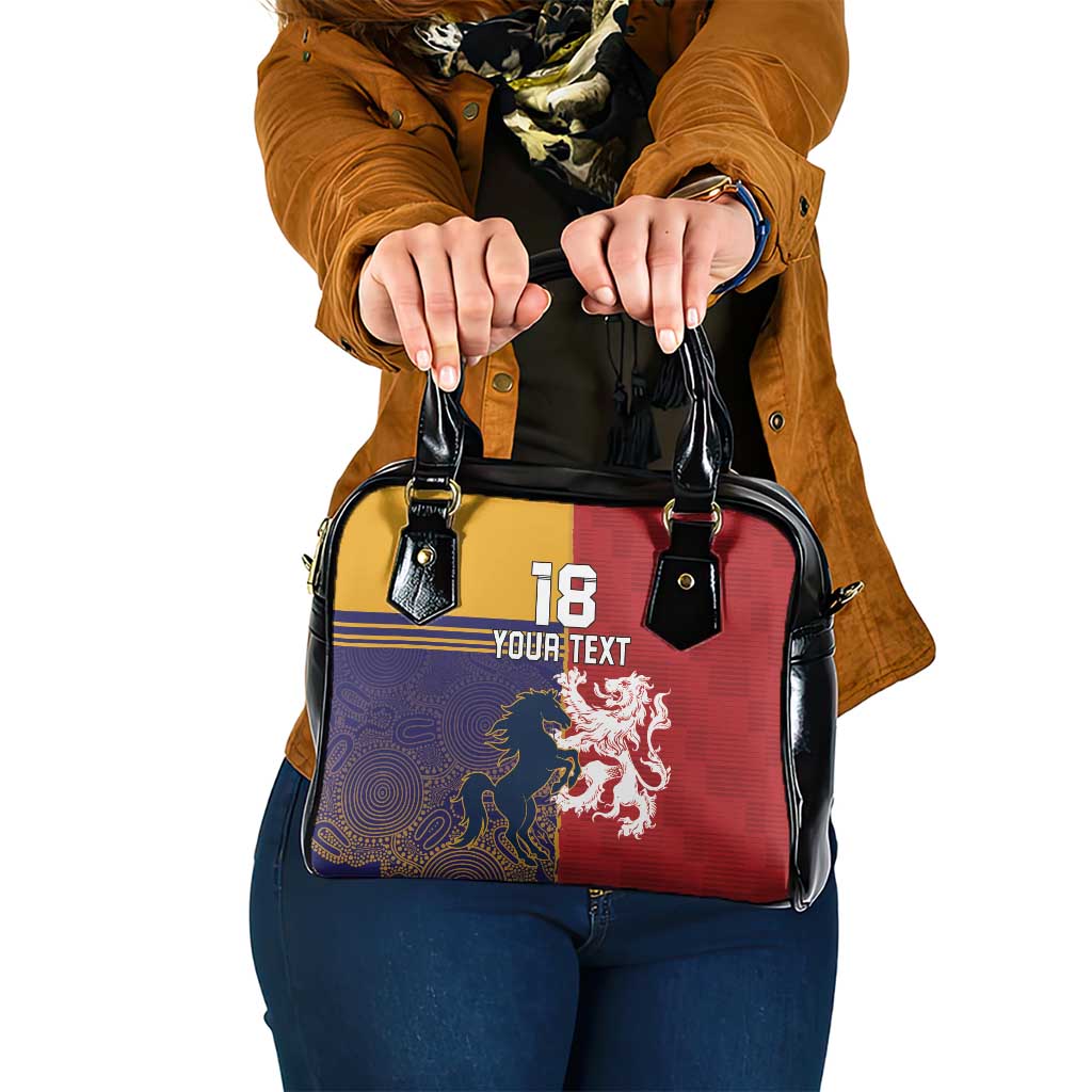 Custom British Lions Queensland Shoulder Handbag Unique Style - Aussie Hoodie