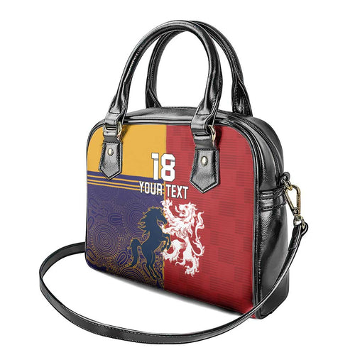 Custom British Lions Queensland Shoulder Handbag Unique Style - Aussie Hoodie
