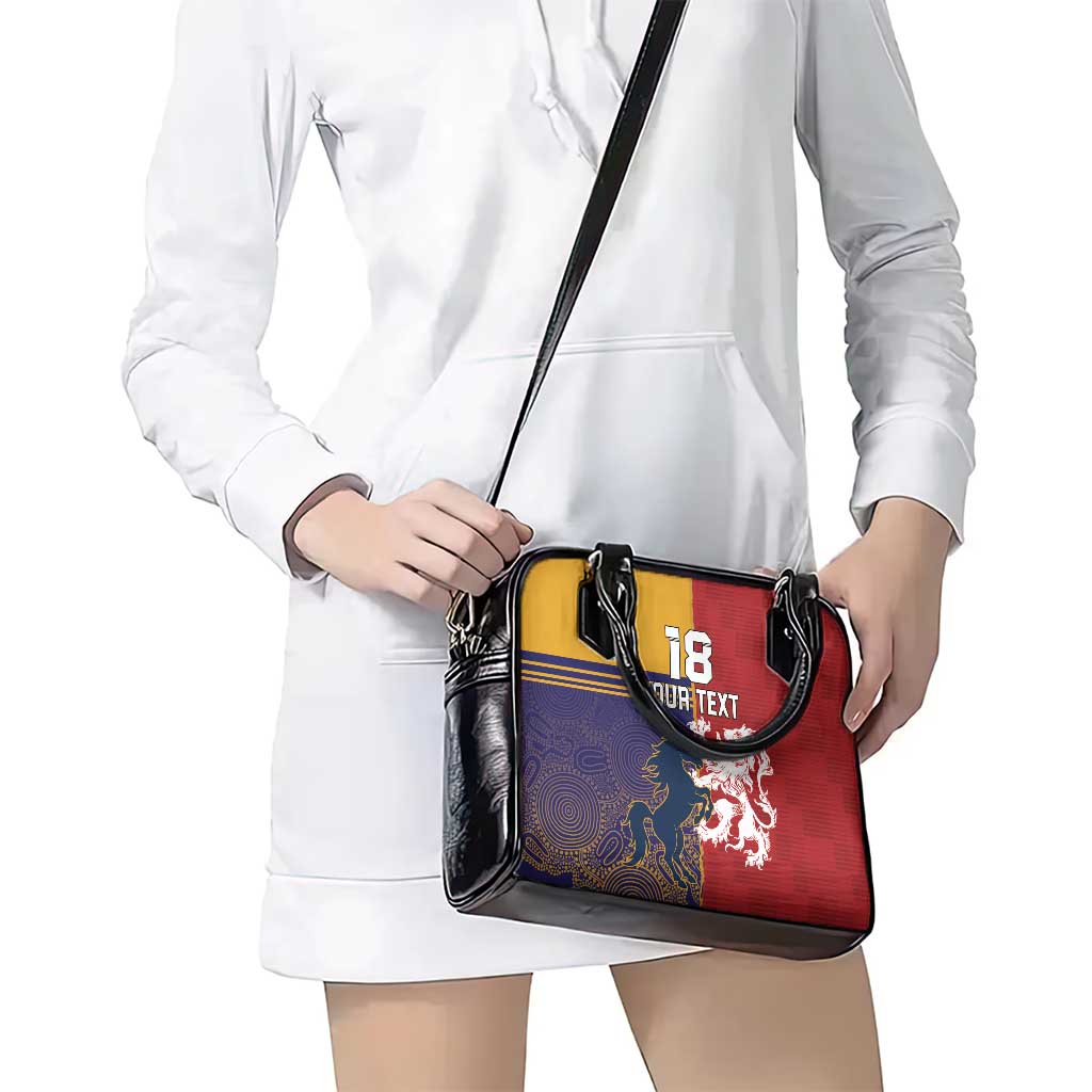 Custom British Lions Queensland Shoulder Handbag Unique Style - Aussie Hoodie