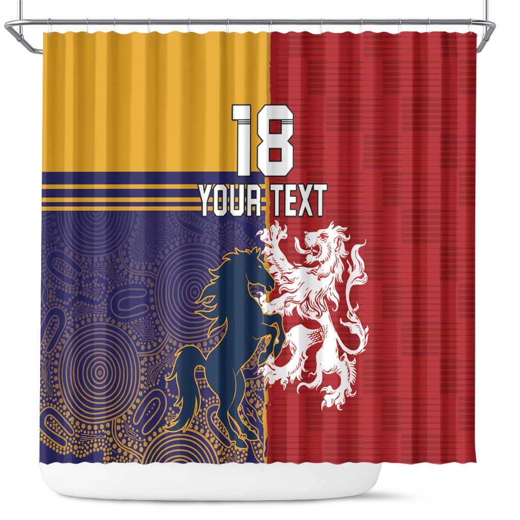 Custom British Lions Queensland Shower Curtain Unique Style - Aussie Hoodie