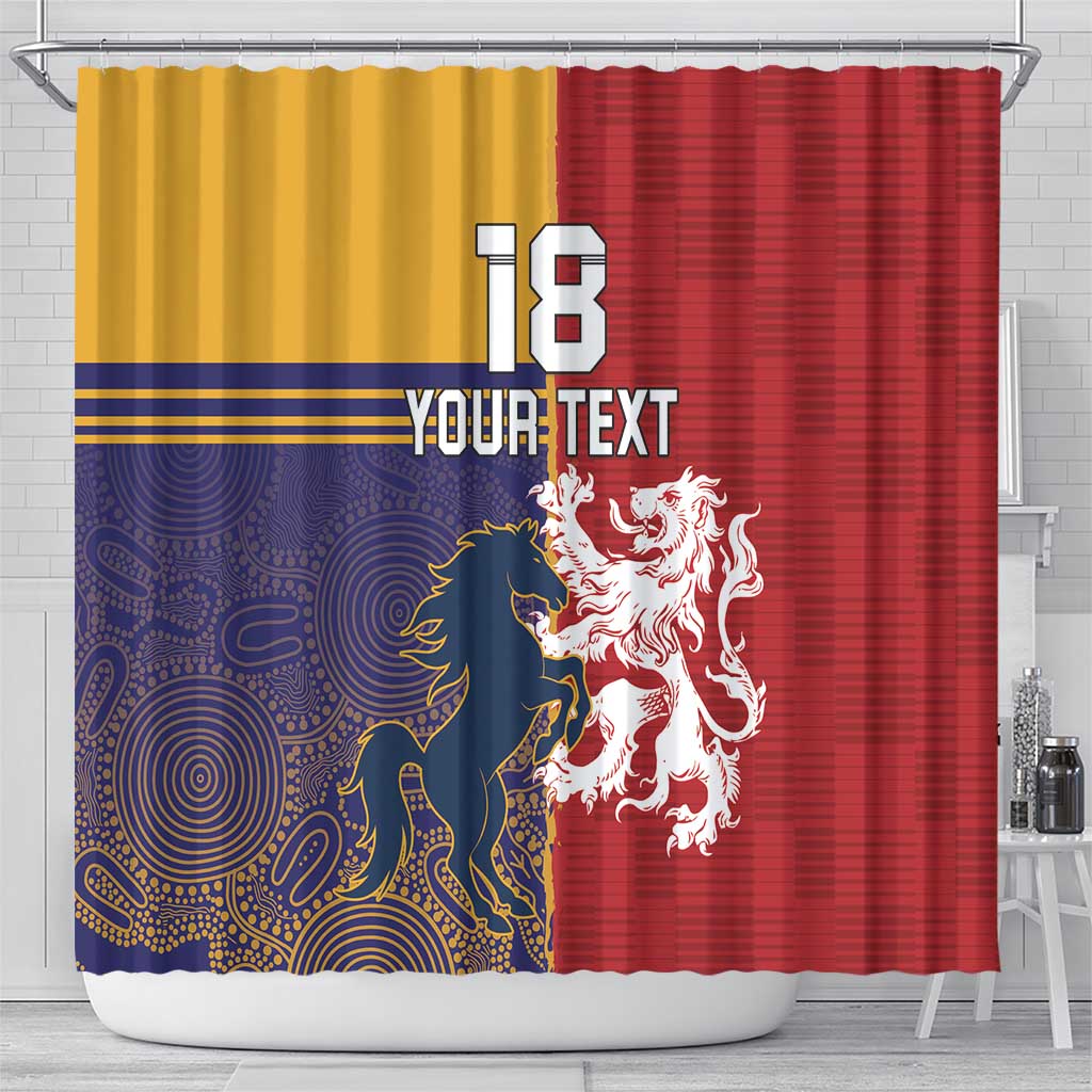Custom British Lions Queensland Shower Curtain Unique Style - Aussie Hoodie