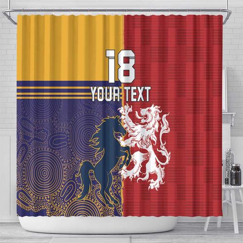Custom British Lions Queensland Shower Curtain Unique Style - Aussie Hoodie