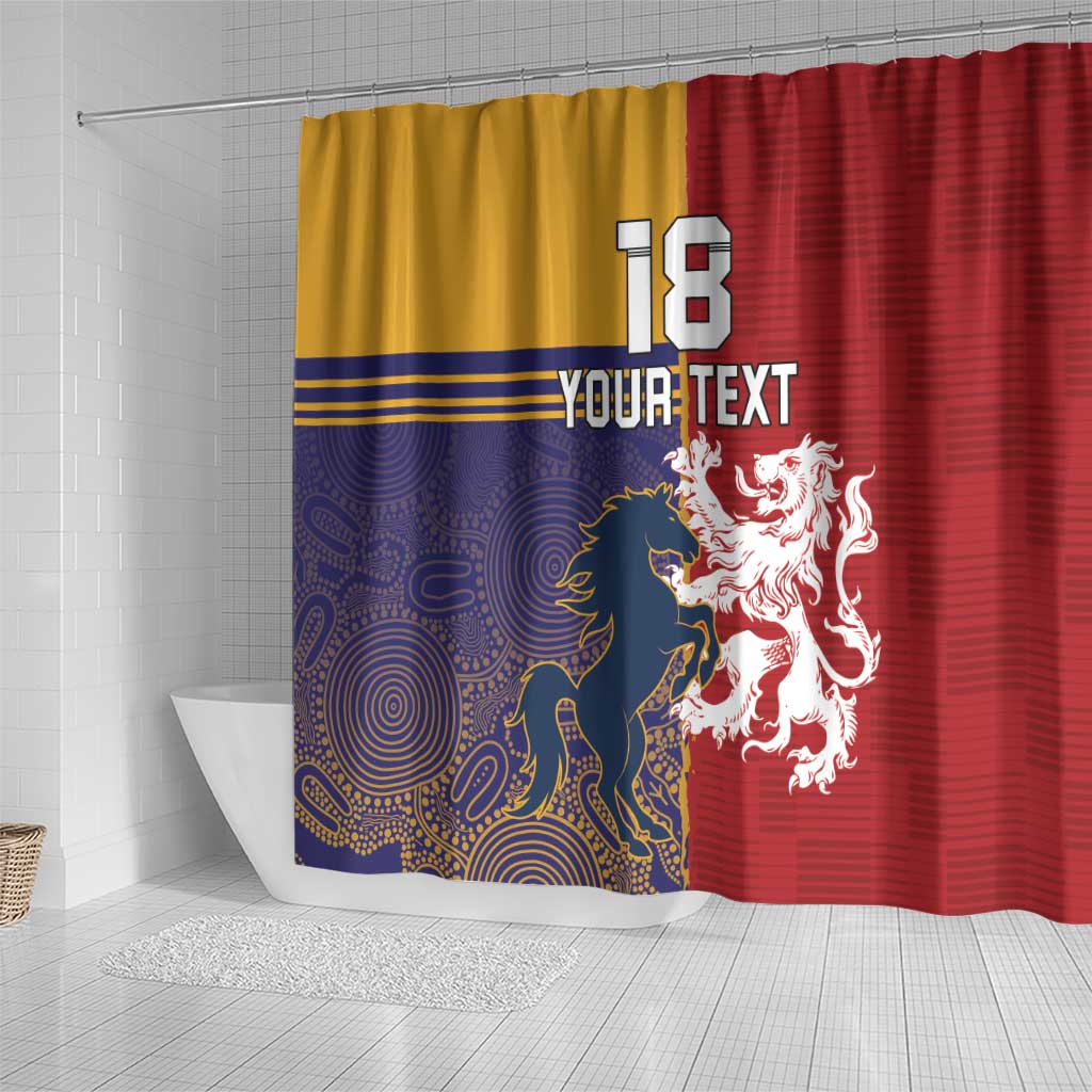 Custom British Lions Queensland Shower Curtain Unique Style - Aussie Hoodie