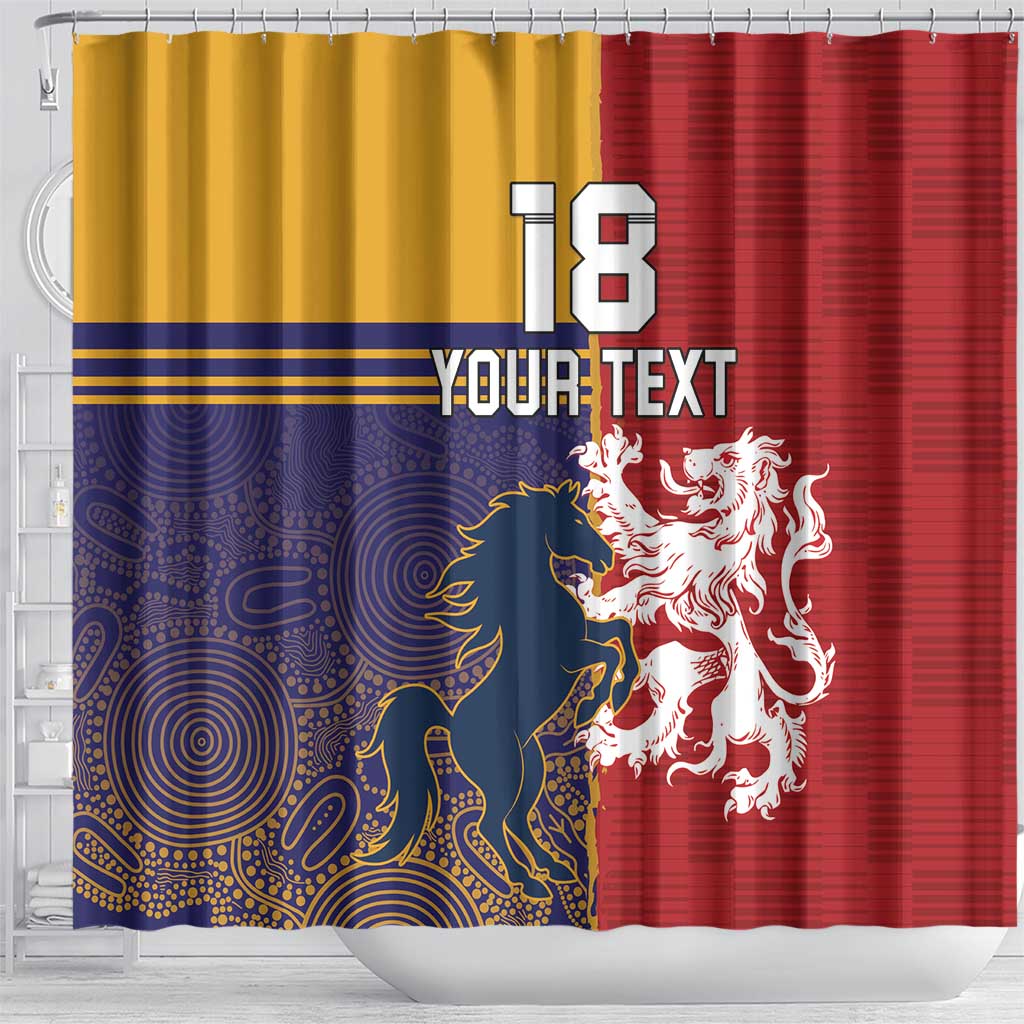 Custom British Lions Queensland Shower Curtain Unique Style - Aussie Hoodie