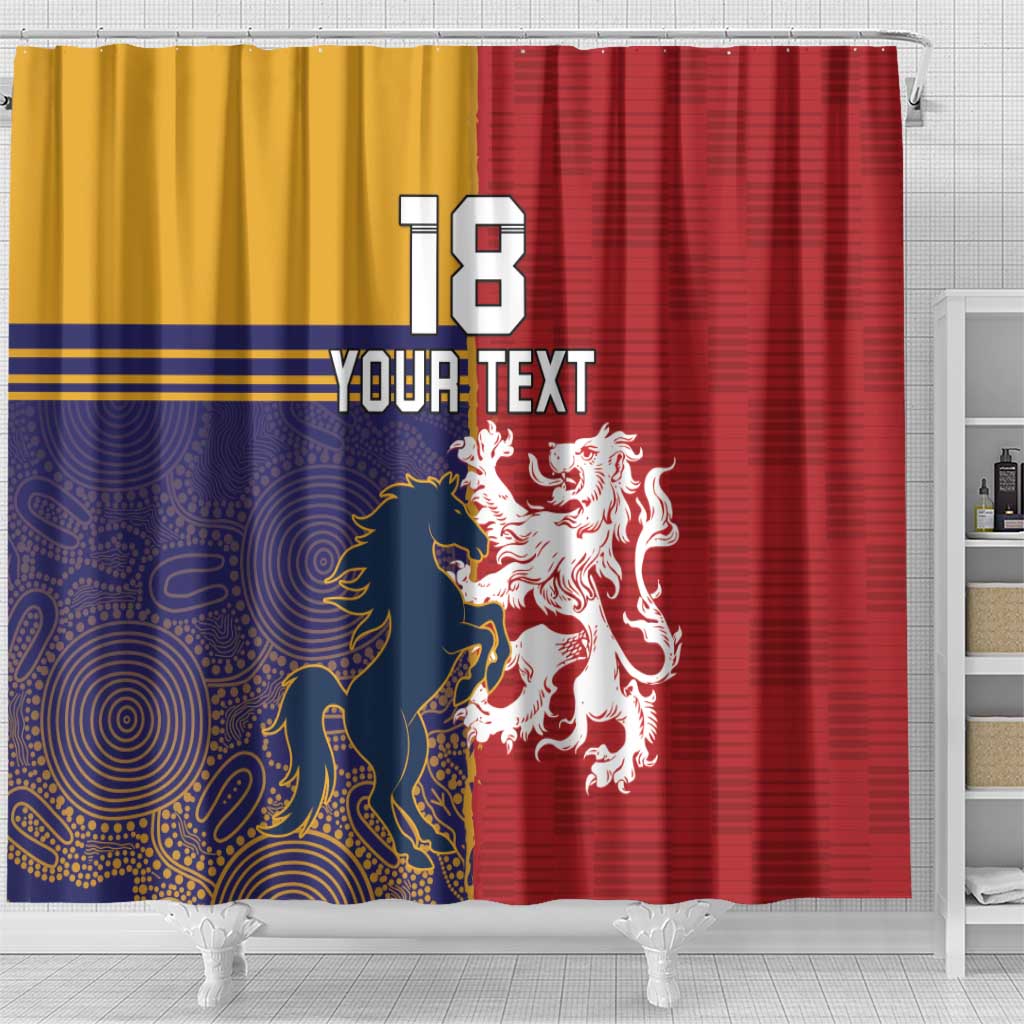 Custom British Lions Queensland Shower Curtain Unique Style - Aussie Hoodie