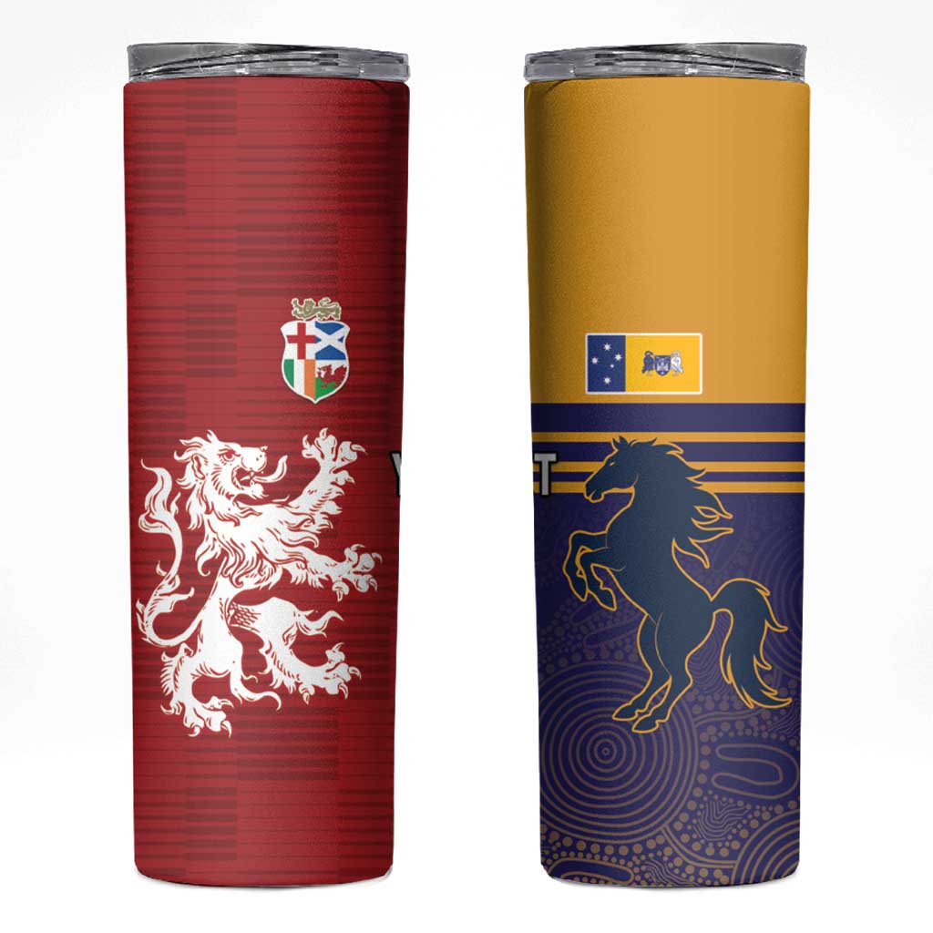 Custom British Lions Queensland Skinny Tumbler Unique Style - Aussie Hoodie