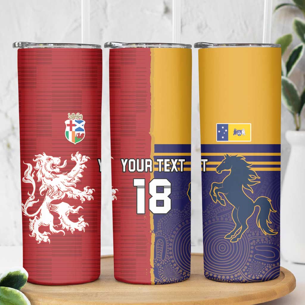 Custom British Lions Queensland Skinny Tumbler Unique Style - Aussie Hoodie