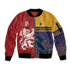 Custom British Lions Queensland Sleeve Zip Bomber Jacket Unique Style - Aussie Hoodie