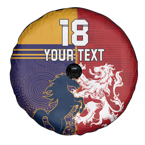 Custom British Lions Queensland Spare Tire Cover Unique Style - Aussie Hoodie