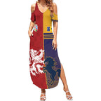 Custom British Lions Queensland Summer Maxi Dress Unique Style - Aussie Hoodie